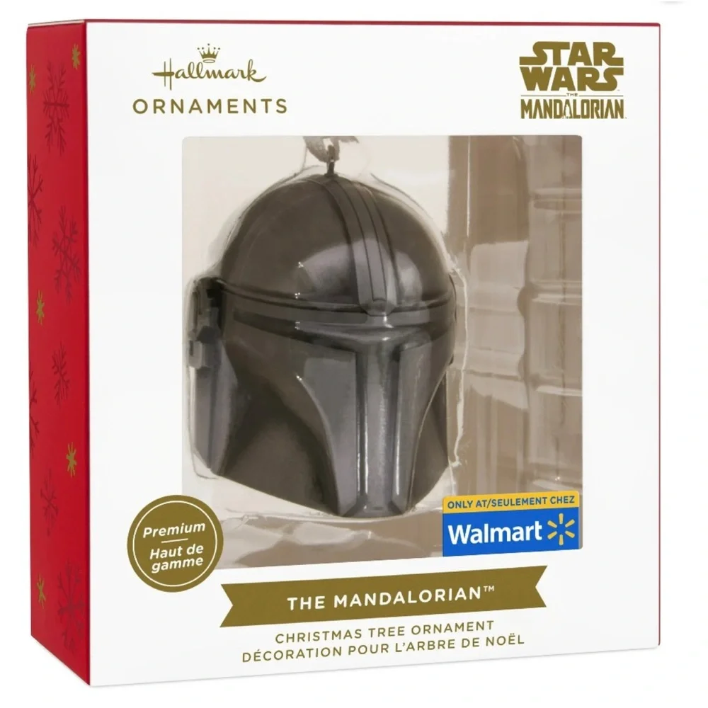 Hallmark Star Wars Premium Metal Mandalorian Helmet Christmas Ornament (NWT)